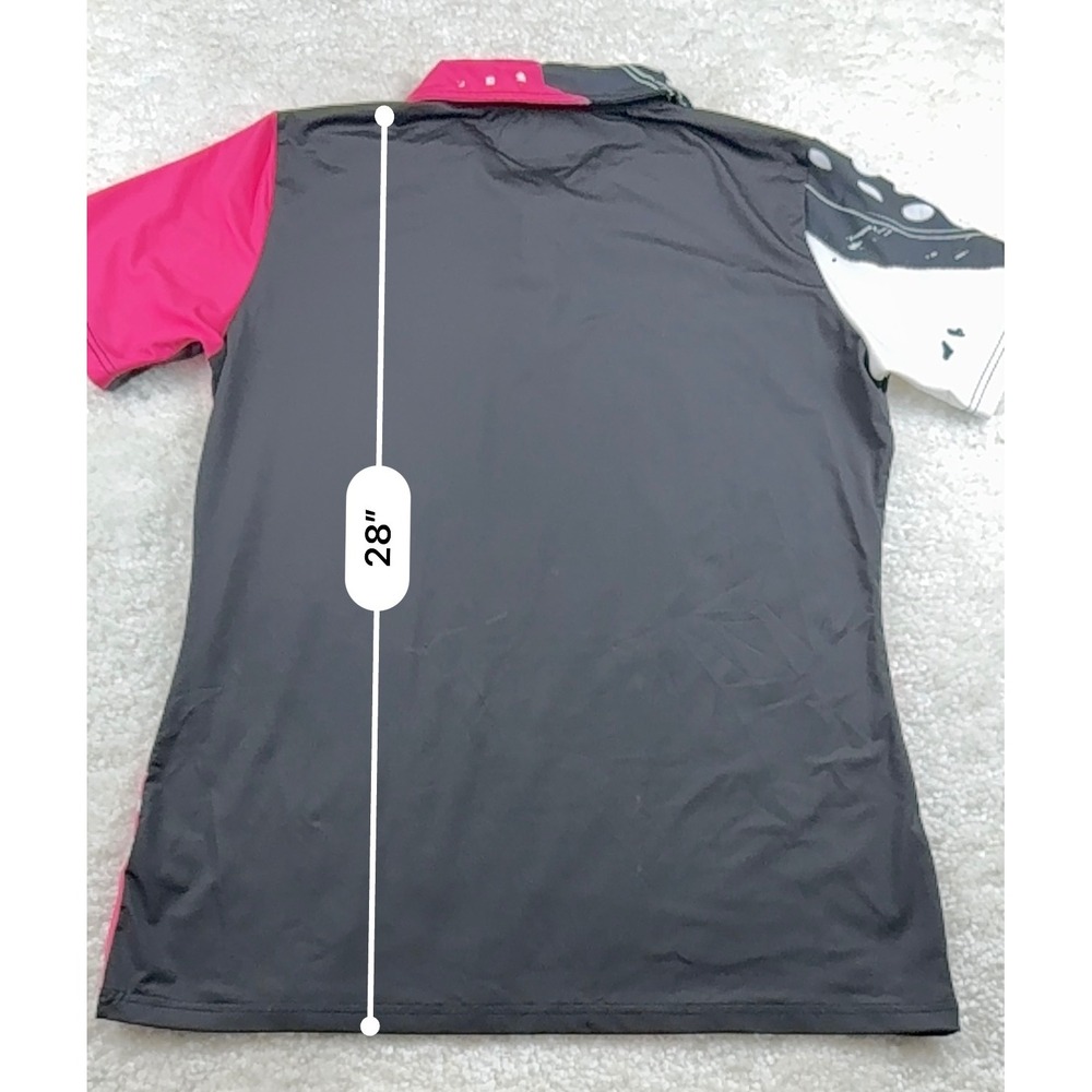 Tattoo Golf Polo Women 2XL Pink Black White Skull Blade Collection Performance - Picture 5 of 8